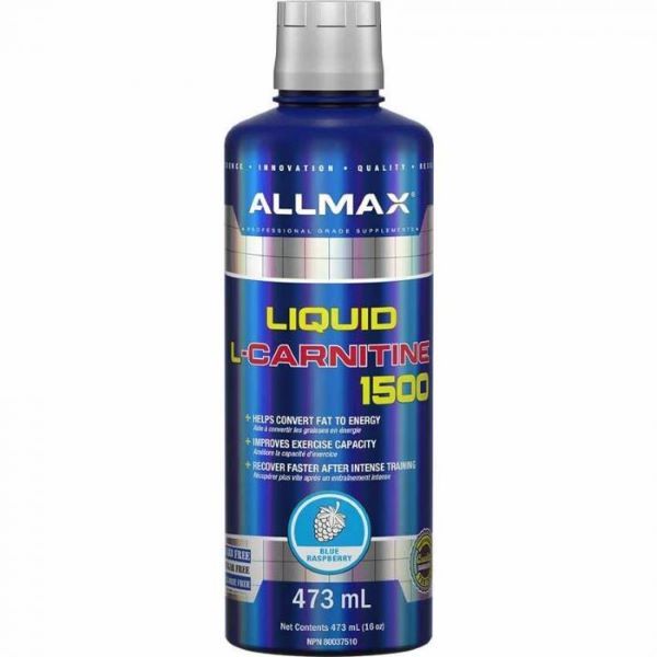allmax liquid-l-carnitine-1500 blue raspberry