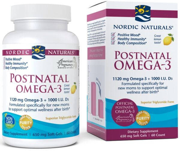 Postnatal Omega-3 Nordic Naturals 60 softgels